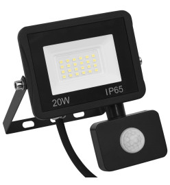 Projecteur à LED avec capteur 20 W Blanc chaud