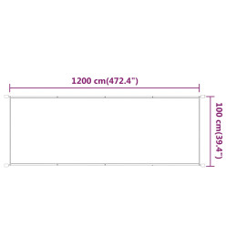 Auvent vertical Vert clair 100x1200 cm Tissu oxford