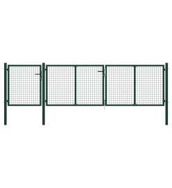 Portail de jardin Acier 400 x 75 cm Vert