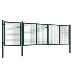 Portail de jardin Acier 400 x 75 cm Vert