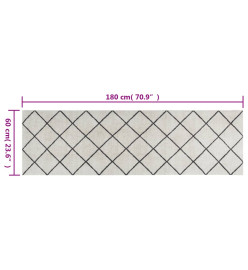 Tapis de cuisine lavable impression carrée 60x180 cm velours