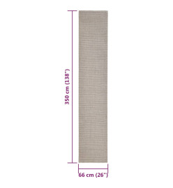 Tapis Sisal naturel 66x350 cm Sableux