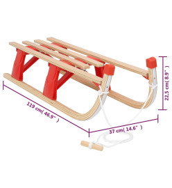 Traîneau pliable Bois 110 cm