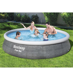 Bestway Ensemble de piscine gonflable Fast Set avec pompe 396x84 cm