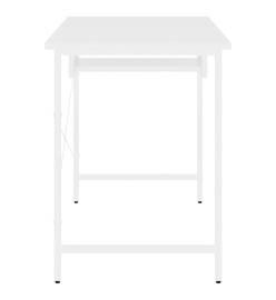 Bureau d'ordinateur Blanc 105x55x72 cm MDF et métal