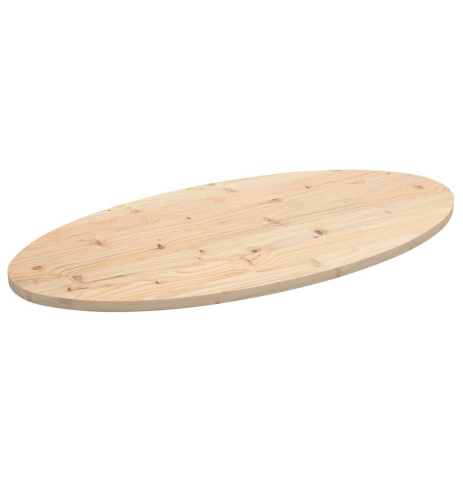 Dessus de table 90x45x2,5 cm bois de pin massif ovale