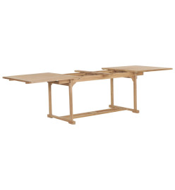 Meuble à dîner de jardin 9 pcs 180-280x100x75 cm Teck massif