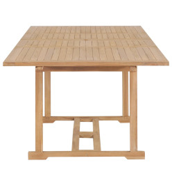 Meuble à dîner de jardin 9 pcs 180-280x100x75 cm Teck massif