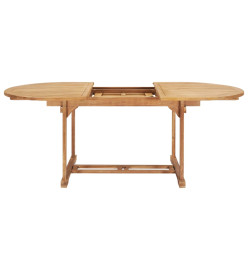 Meuble à dîner d'extérieur 7 pcs 150-200x100x75 cm Teck massif