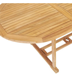 Meuble à dîner d'extérieur 7 pcs 150-200x100x75 cm Teck massif