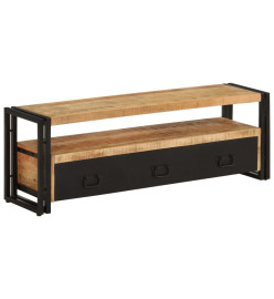 Meuble TV 120x30x40 cm Bois massif de manguier