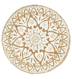 Napperons 6 pcs Blanc 38 cm Rond Jute