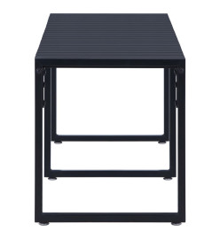 Banc de jardin 180 cm Panneau PS Noir