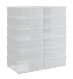 Boîtes de rangement en plastique 12 pcs 5 L empilables