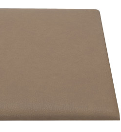 Panneaux muraux 12 pcs Cappuccino 30x30 cm Similicuir 1,08 m²