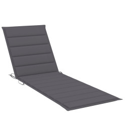 Chaise longue double avec coussins anthracite Pin imprégné