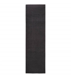 Tapis en sisal pour griffoir noir 100x350 cm