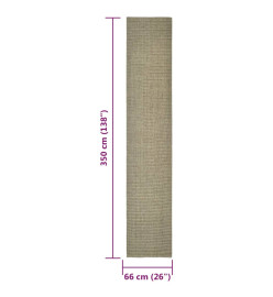 Tapis en sisal pour griffoir taupe 66x350 cm