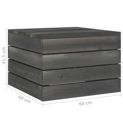 Salon palette de jardin 7 pcs avec coussins Bois de pin massif