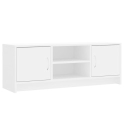 Meuble TV blanc 102x30x37,5 cm bois d'ingénierie