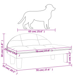 Lit pour chien bleu 70x52x30 cm velours