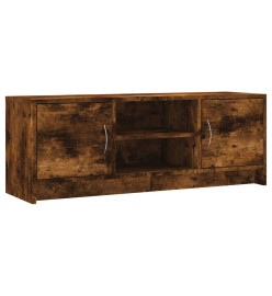 Meuble TV chêne fumé 102x30x37,5 cm bois d'ingénierie