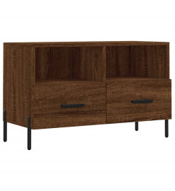 Meuble TV Chêne marron 80x36x50 cm Bois d'ingénierie