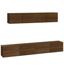 Ensemble de meubles TV 4 pcs Chêne marron Bois d'ingénierie