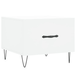 Table basse blanc 50x50x40 cm bois d'ingénierie