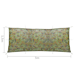 Filet de camouflage avec sac de rangement 1,5x5 m Vert