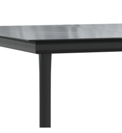 Ensemble de salle à manger de jardin 7 pcs Noir