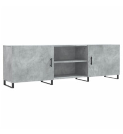 Meuble TV gris béton 150x30x50 cm bois d'ingénierie