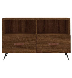 Meuble TV Chêne marron 80x36x50 cm Bois d'ingénierie