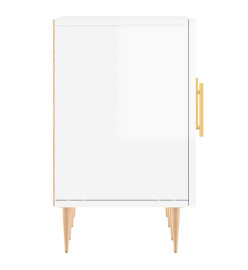 Meuble TV blanc brillant 150x30x50 cm bois d'ingénierie