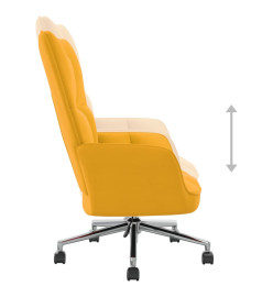 Chaise de relaxation Jaune moutarde Velours