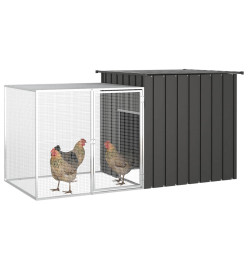 Cage pour poules Anthracite 200x91x100 cm Acier galvanisé