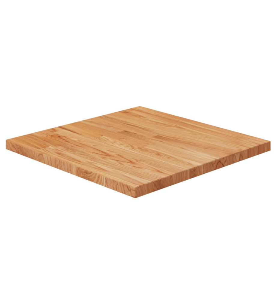 Dessus de table carré Marron clair50x50x2,5cm Bois chêne traité