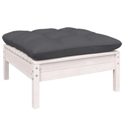 Salon de jardin 9 pcs avec coussins bois de pin massif