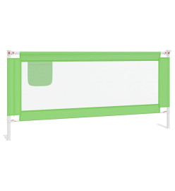 Barrière de sécurité de lit d'enfant Vert 200x25 cm Tissu