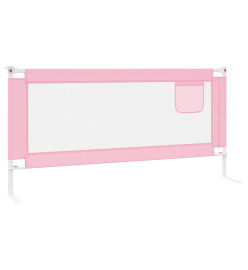 Barrière de sécurité de lit d'enfant Rose 190x25 cm Tissu