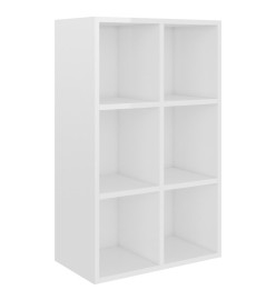 Bibliothèque/Buffet Blanc brillant 66x30x97,8 cm Aggloméré