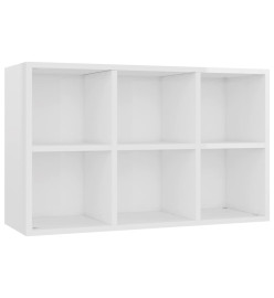 Bibliothèque/Buffet Blanc brillant 66x30x97,8 cm Aggloméré