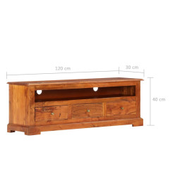 Meuble TV 120x30x40 cm Bois d'acacia massif