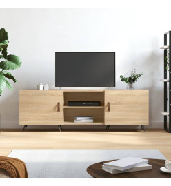 Meuble TV chêne sonoma 150x30x50 cm bois d'ingénierie