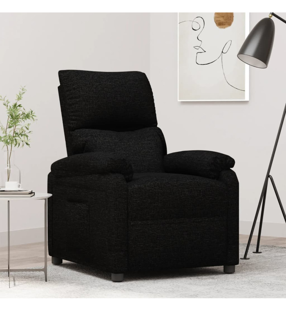 Fauteuil inclinable Noir Tissu