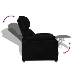 Fauteuil inclinable Noir Tissu