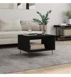 Table basse noir 60x50x40 cm bois d'ingénierie