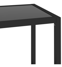 Étagère transparent et noir 100x36x90 cm verre trempé