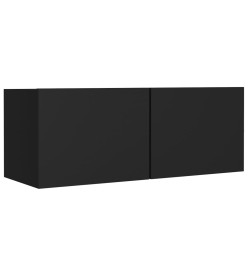 Ensemble de meubles TV 4 pcs Noir Bois d'ingénierie