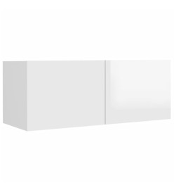 Ensemble de meubles TV 4 pcs Blanc brillant Bois d'ingénierie